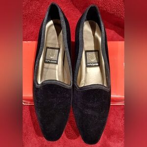 Nina Black Suede Velvet Shoes
